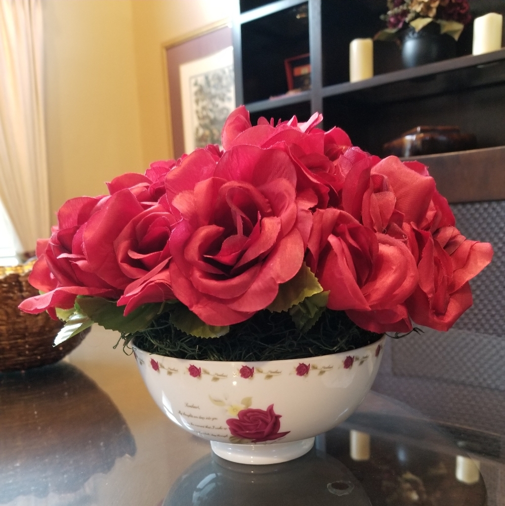 Red Rose Floral Argmt With Love Message